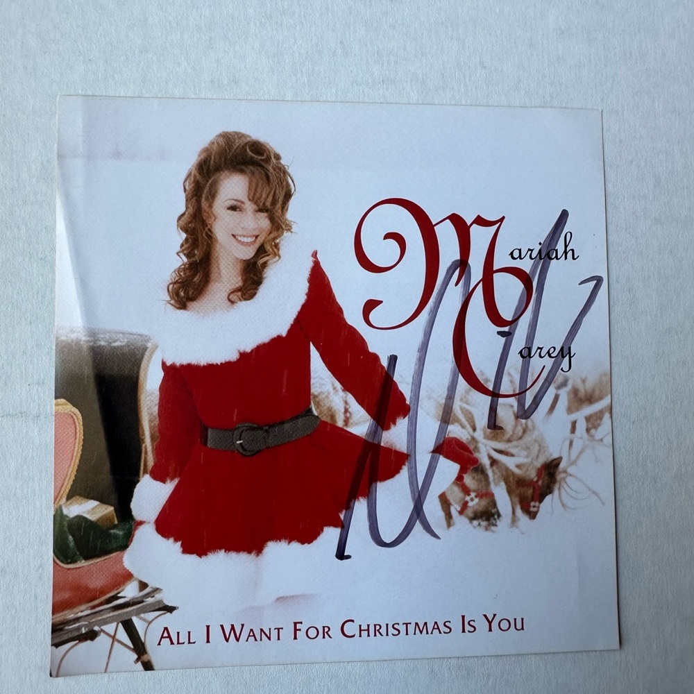 Mariah Carey autograph CD sleeve